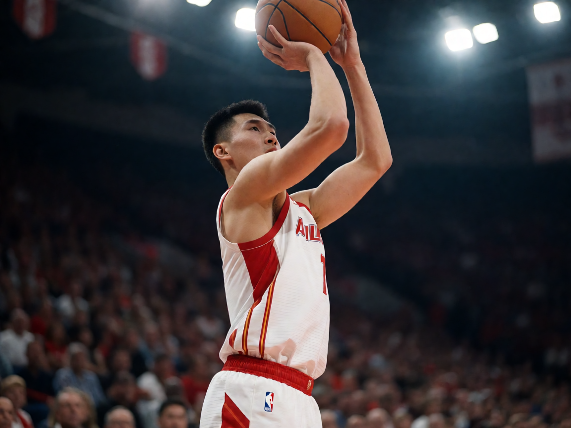 NBA球星在比赛中跳投得分的精彩瞬间